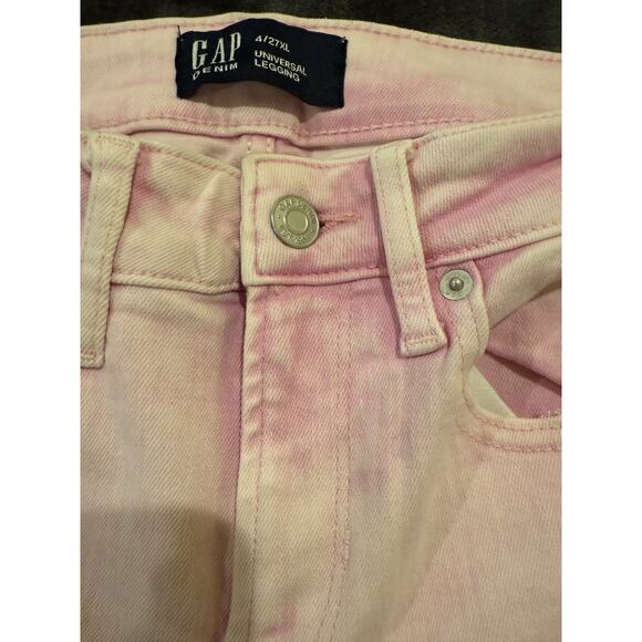 Gap Jeans Womens 4x27XL Pink Universal Legging High Rise Stretch Denim Pants - Picture 6 of 14